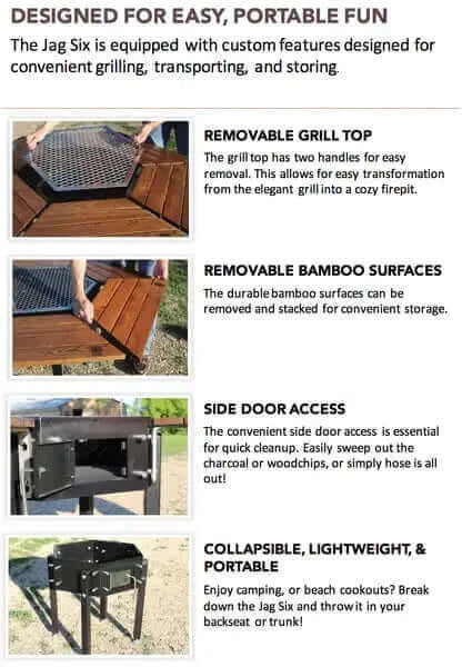 JAG 6 Table Grill & Fire Pit