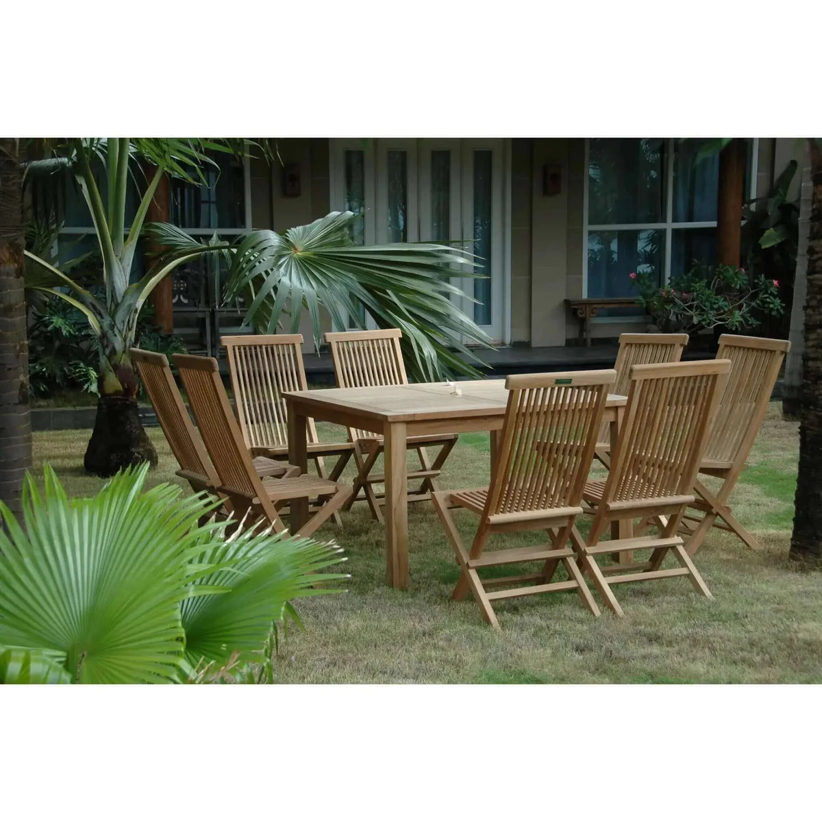 Anderson Teak Windsor Classic Chair 9-Pieces Folding Dining Set