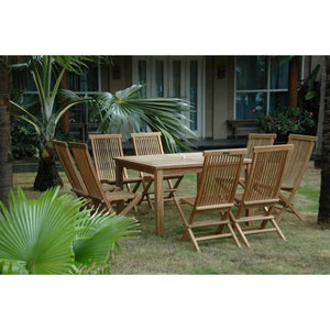 Anderson Teak Windsor Classic Chair 9-Pieces Folding Dining Set