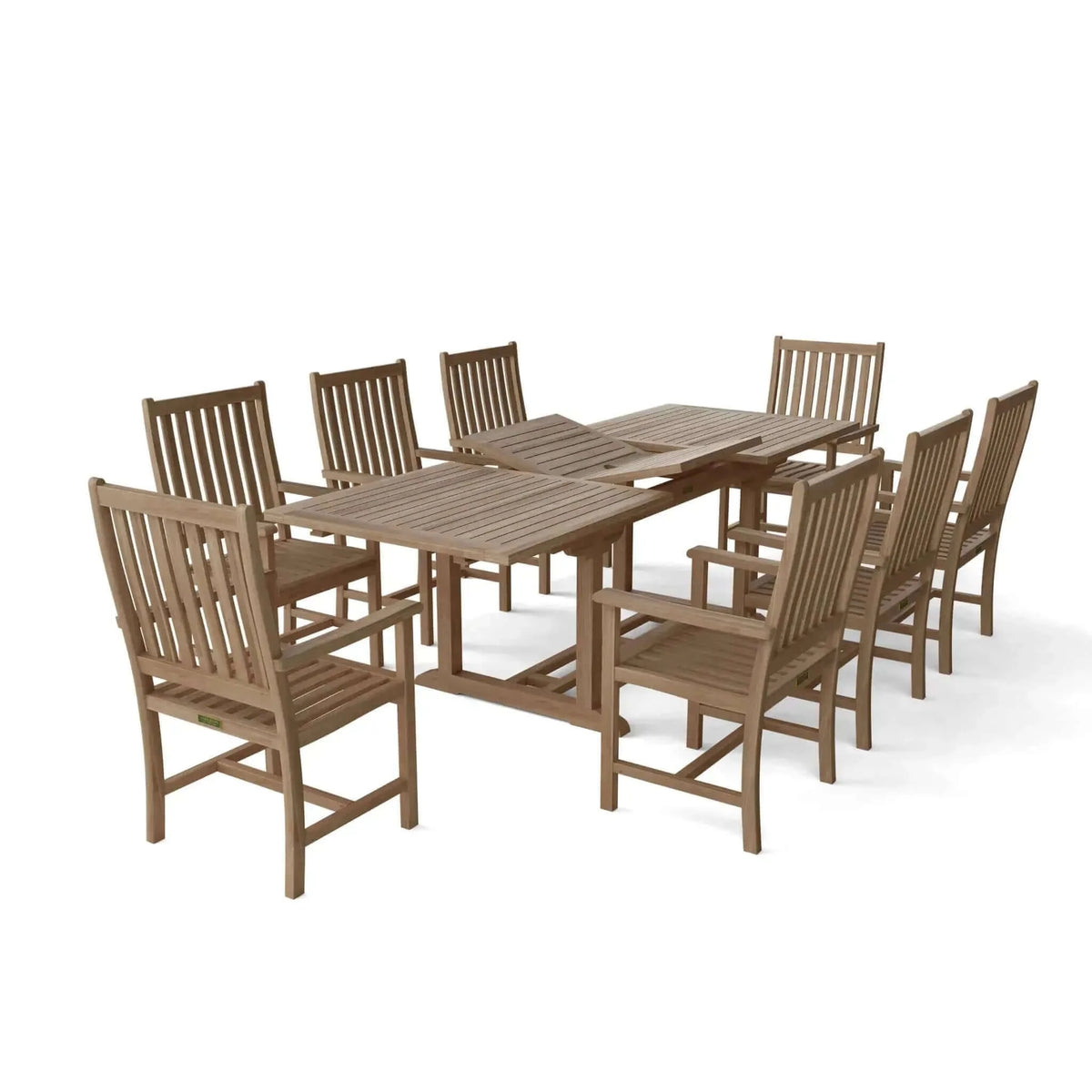 Anderson Teak Bahama Wilshire Armchair 9-Pieces Extension Dining Set