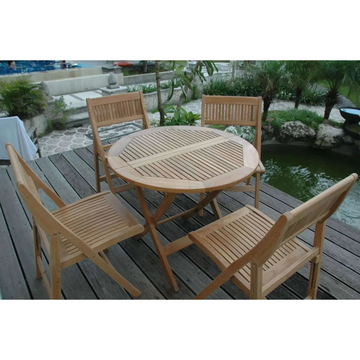 Anderson Teak Windsor 5-Pieces Round Bistro Set