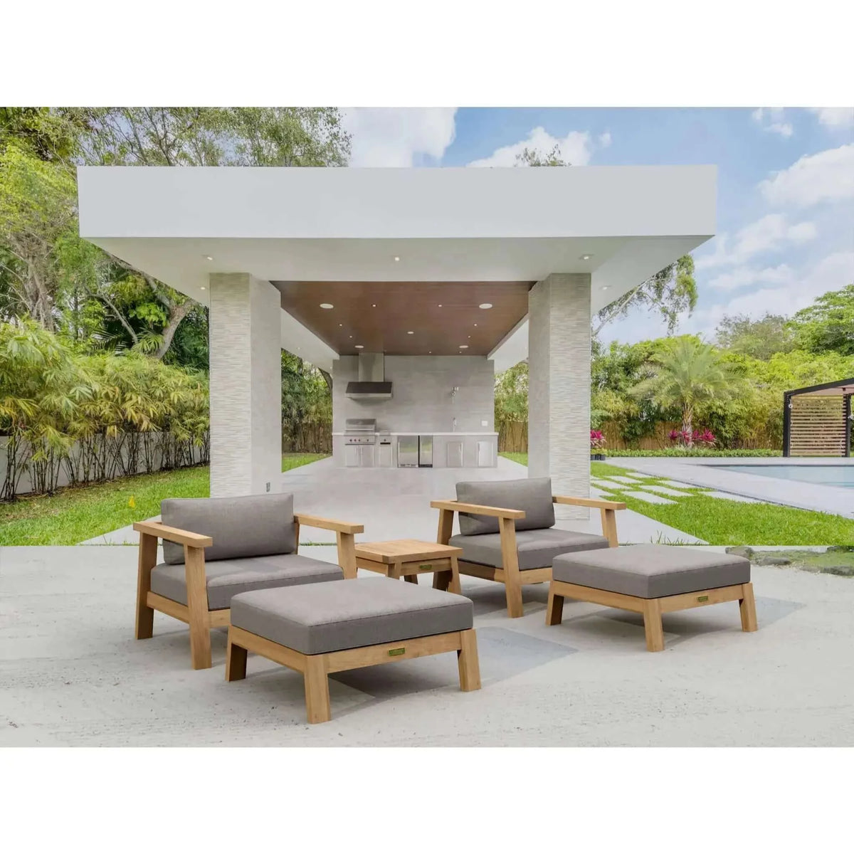 Anderson Teak Valencia Classic 15-Pieces Dining Set