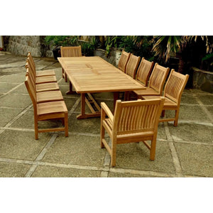Anderson Teak Valencia Sahara 13-Pieces Rectangular Dining Set