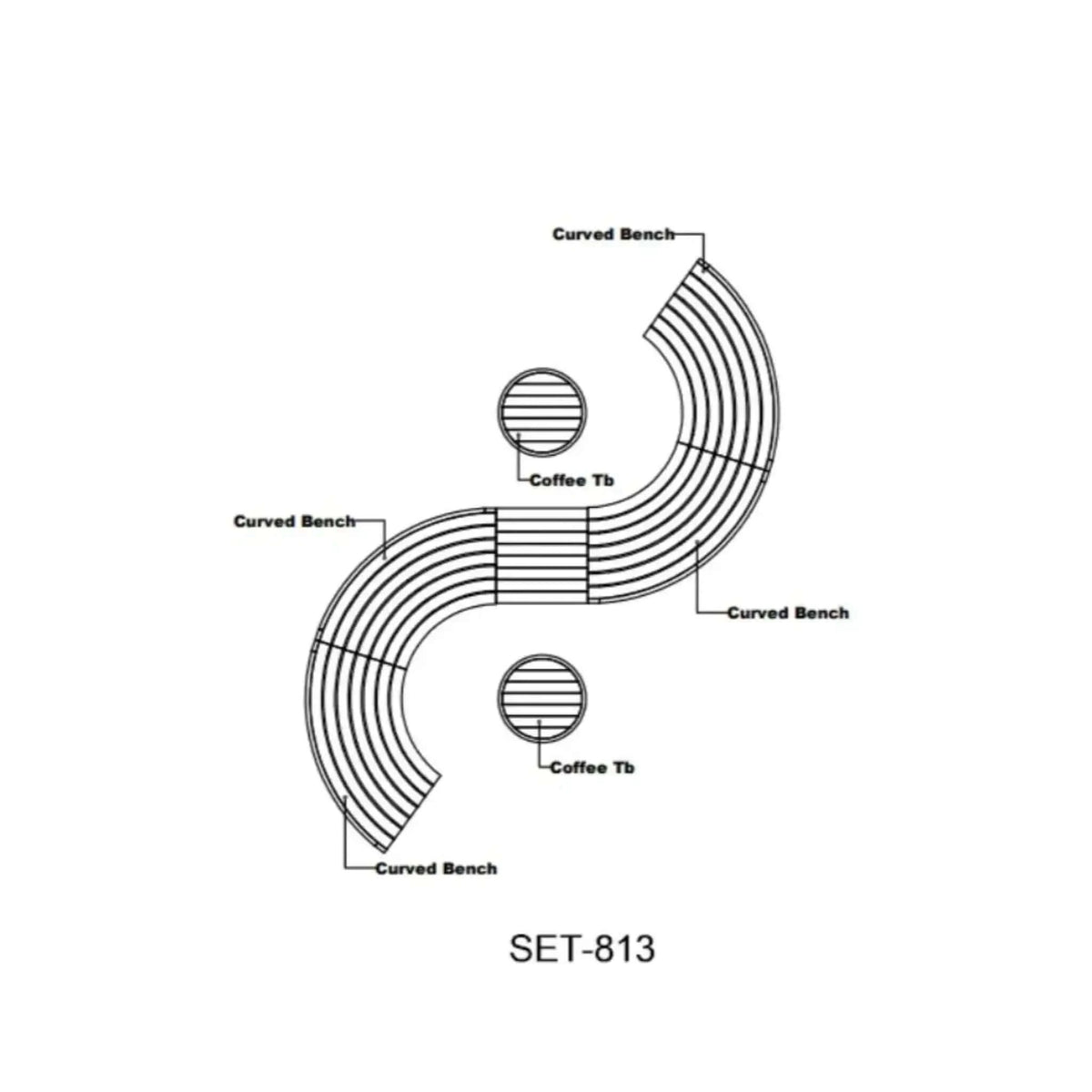 Anderson Teak Circular Modular Deep Seating Set 813