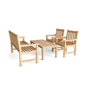 Anderson Teak Classic 3-Seater 4-Pieces Conversation Set