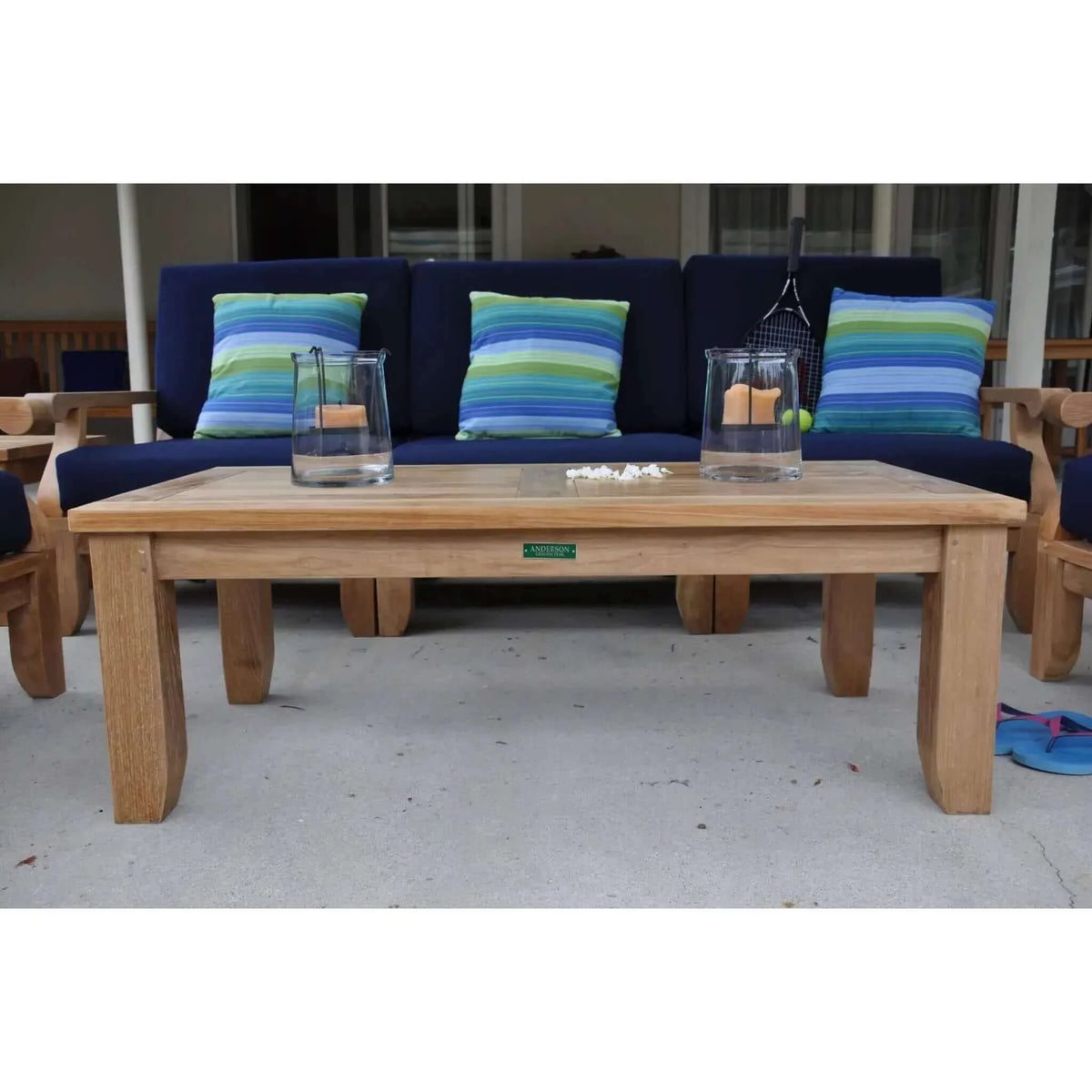 Anderson Teak Riviera Luxe 7-Pieces Modular Set With Rectangular Table B