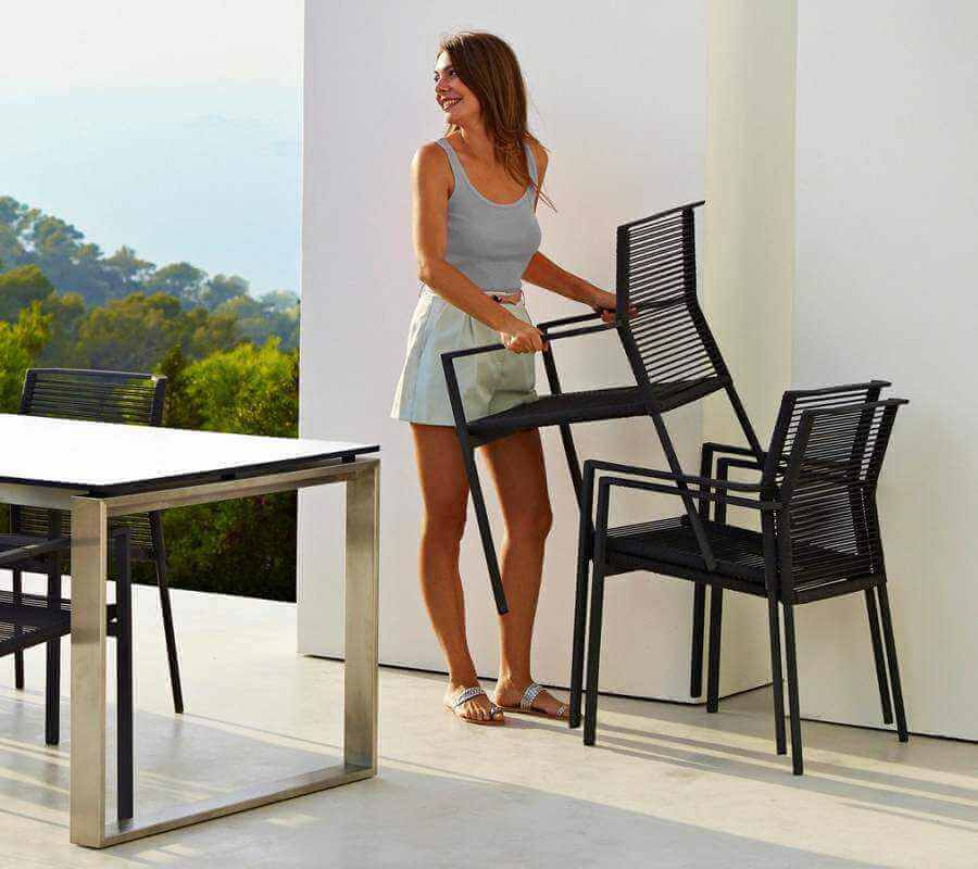 Cane-Line Edge Armchair, Stackable-