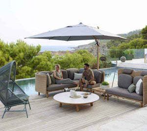 Cane-Line Arch Corner Sofa W/Low & High Backrest & Table-