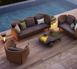 Cane-Line Arch Lounge Chair-Natural/Taupe Cane-line Flat Weave