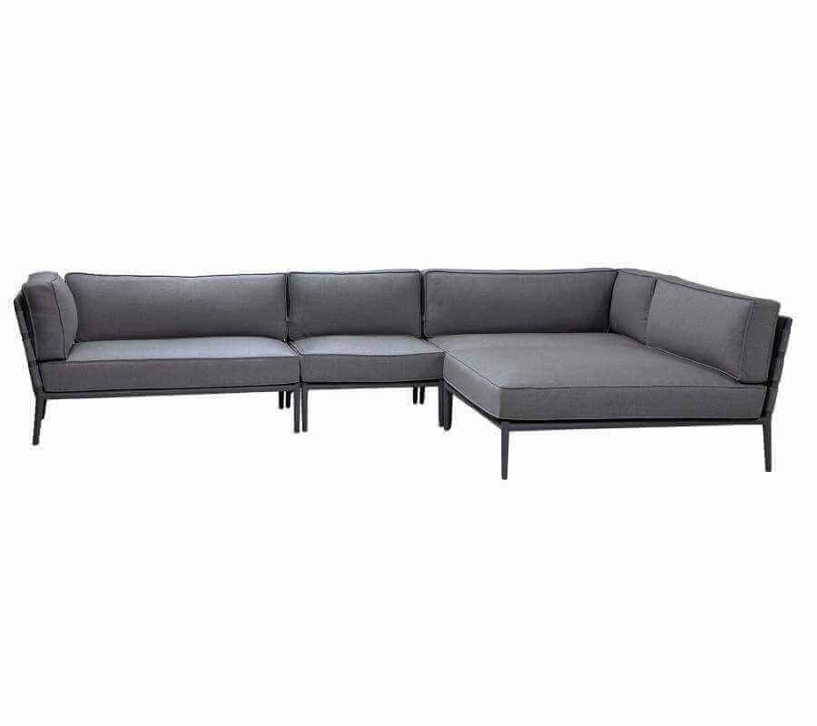 Cane-Line Conic Lounge 4-Lava grey