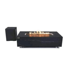 Elementi Plus Varna Marble Porcelain Fire Table