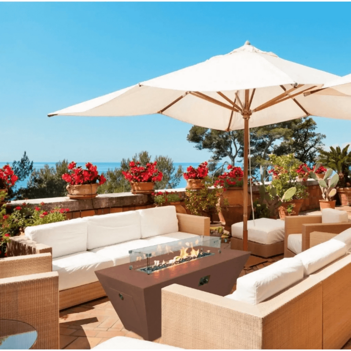 Grand Canyon 72" Olympus Rectangular Fire Table - 18"H-Liquid Propane