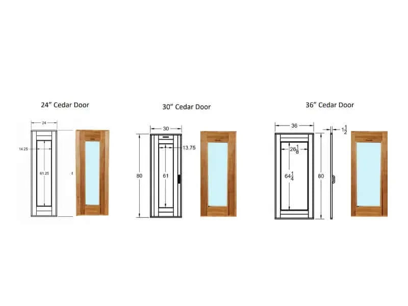 Scandia Spanish Cedar Sauna Door