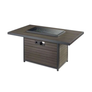 Outdoor GreatRoom Brooks Rectangular Gas Fire Pit Table-Liquid Propane