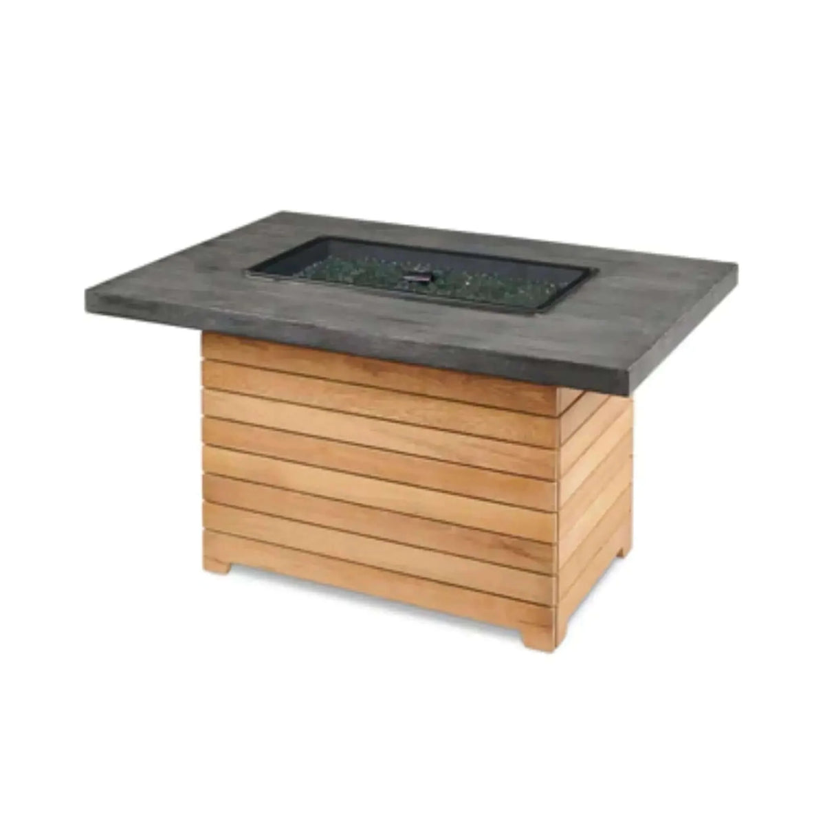 Outdoor GreatRoom Darien Rectangular Gas Fire Pit Table-Everblend