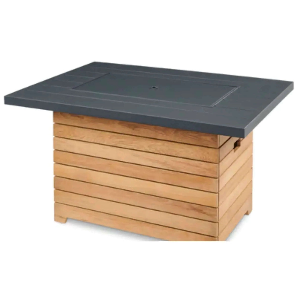 Outdoor GreatRoom Darien Rectangular Gas Fire Pit Table-Aluminum