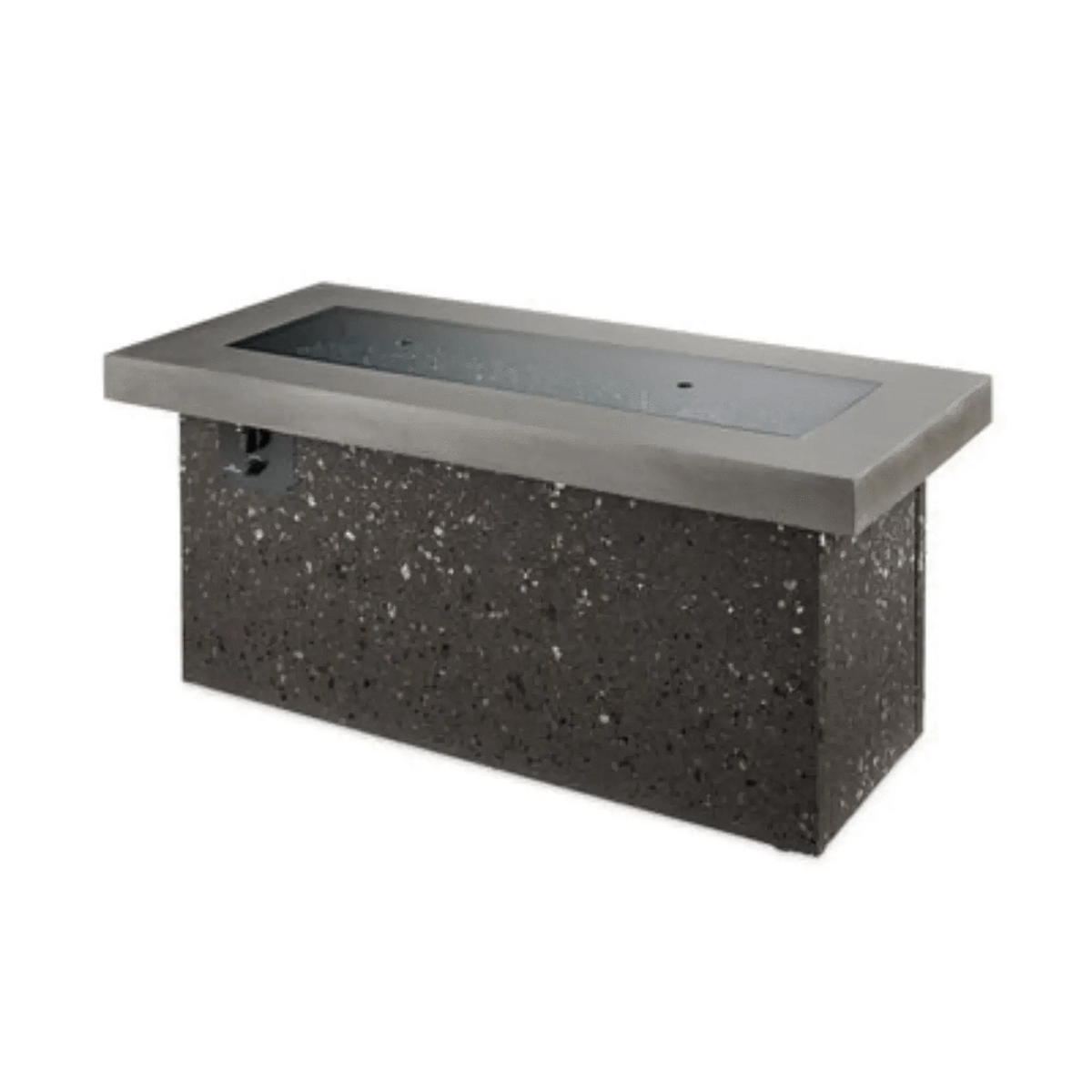 Outdoor GreatRoom Key Largo Linear Gas Fire Pit Table-Grey