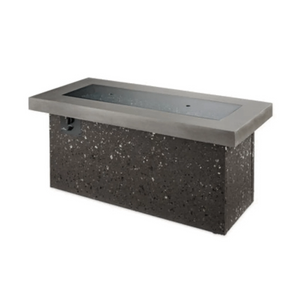 Outdoor GreatRoom Key Largo Linear Gas Fire Pit Table-Grey