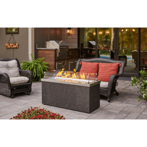 Outdoor GreatRoom Key Largo Linear Gas Fire Pit Table-Stainless Steel