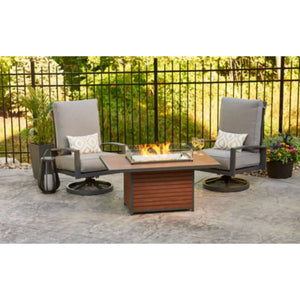Outdoor GreatRoom Kenwood Rectangular Chat Height Gas Fire Pit Table-Natural Gas