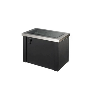 Outdoor GreatRoom Stainless Steel Providence Rectangular Gas Fire Pit Table-Liquid Propane
