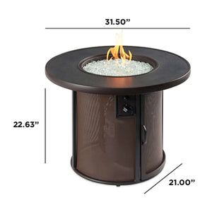 Outdoor GreatRoom Stonefire Round Gas Fire Pit Table-