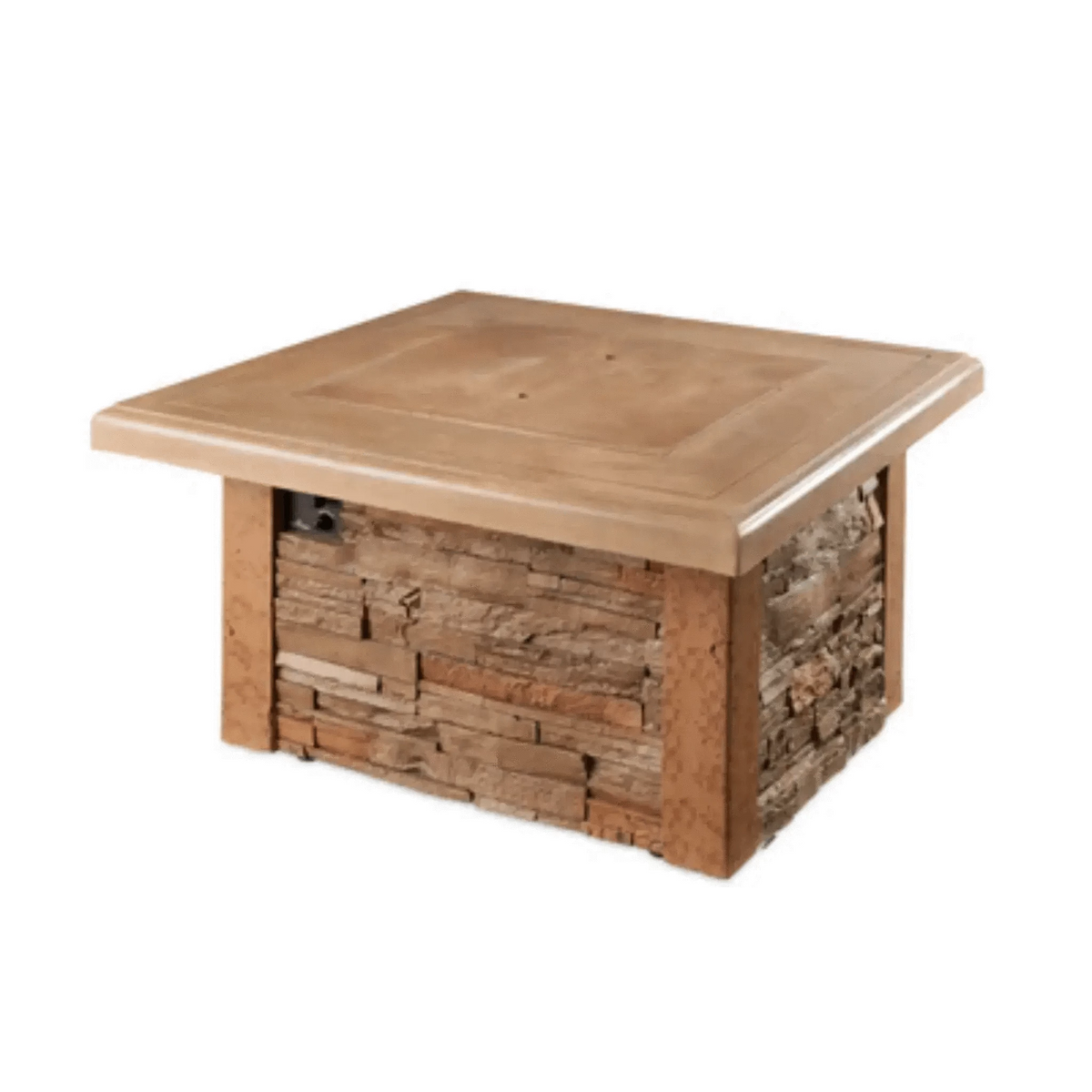 Outdoor GreatRoom Sierra Square Gas Fire Pit Table-Liquid Propane