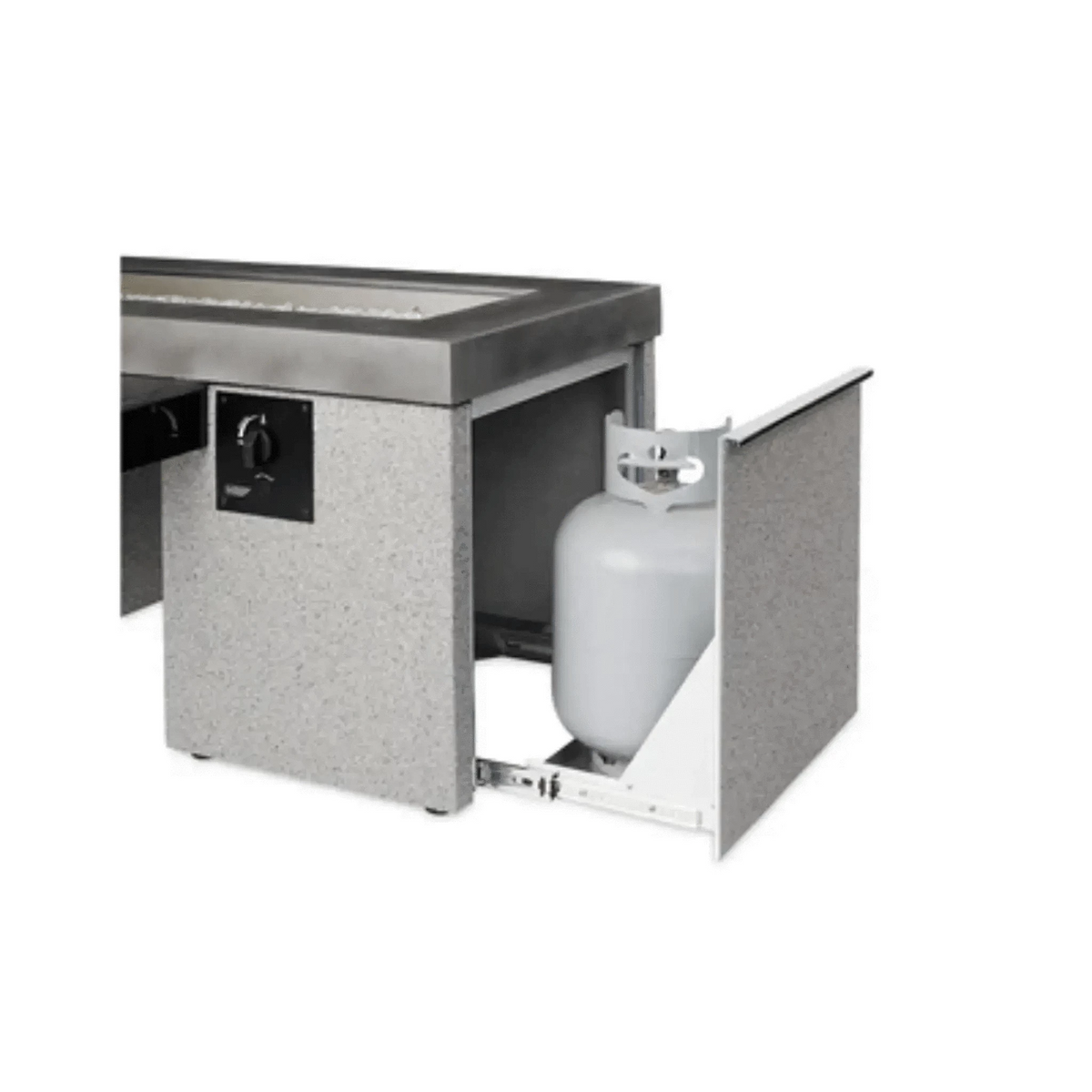 Outdoor GreatRoom Uptown Linear Gas Fire Pit Table-Black