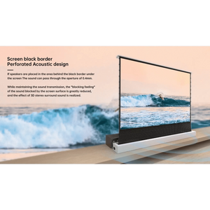 VIVIDSTORM S PRO P Motorized Tension Floor Rising UST ALR Perforated Projector Screen