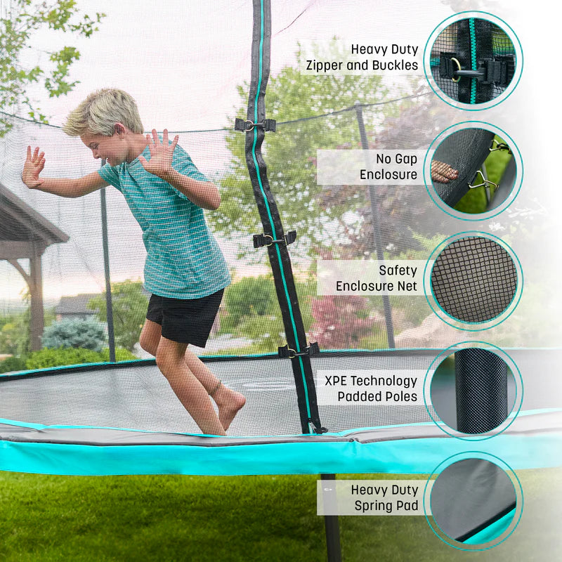 Skywalker Trampolines Signature Series 15' Round Outdoor Trampoline with Enclosure