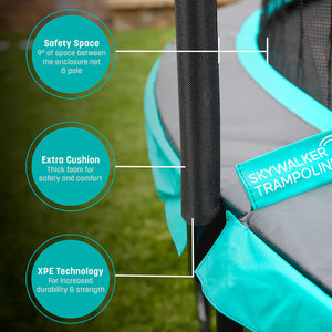 Skywalker Trampolines Signature Series 15' Round Outdoor Trampoline with Enclosure