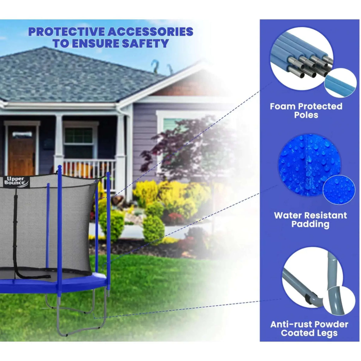 Machrus Upper Bounce 16' Round Trampoline Set