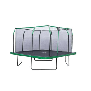 Machrus Upper Bounce Square Trampoline Set with Premium Enclosure and Safety Pad