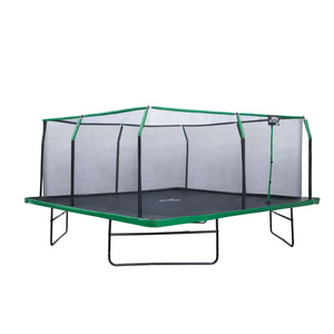 Machrus Upper Bounce Square Trampoline Set with Premium Enclosure and Safety Pad