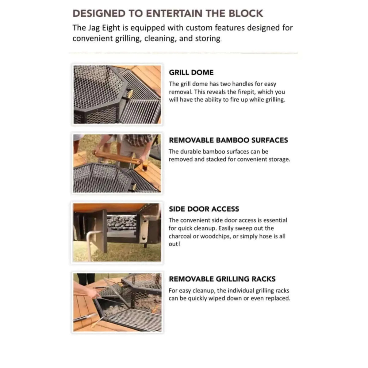 JAG 8 Table Grill & Fire Pit