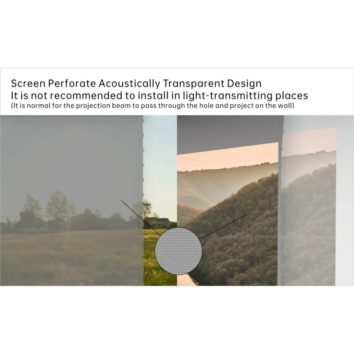 VIVIDSTORM ALR P Slimline Motorized Tension Obsidian Long Throw ALR Perforated Projector Screen