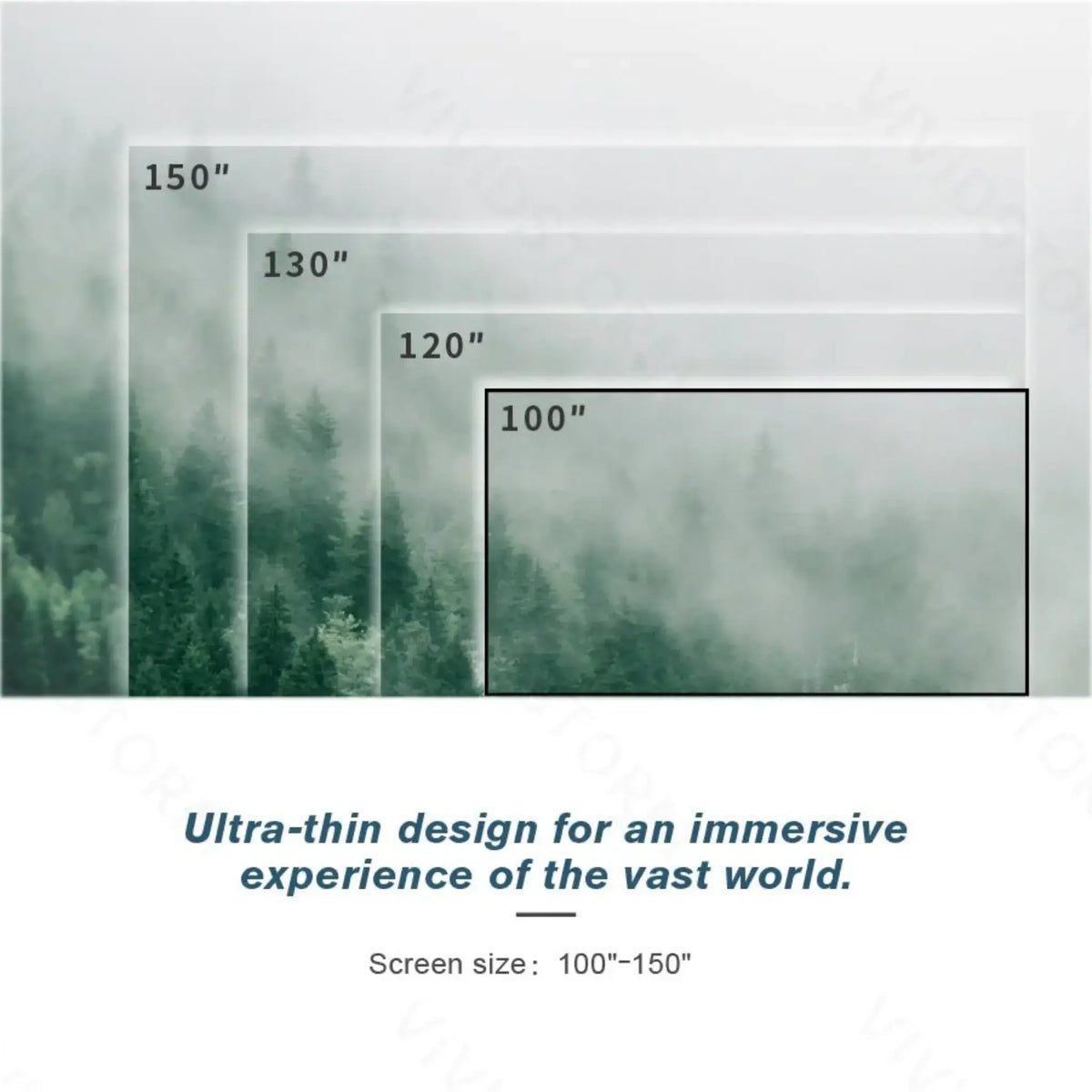 VIVIDSTORM CineVision Pro Fixed Frame Fresnel UST ALR Projector Screen