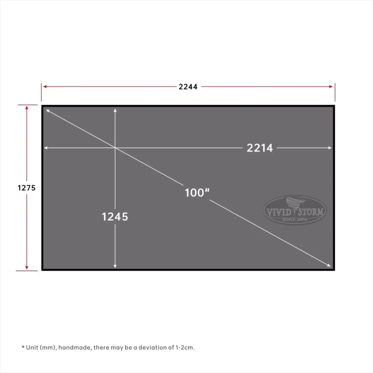 VIVIDSTORM CineVision Pro Fixed Frame Fresnel UST ALR Projector Screen