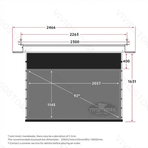 VIVIDSTORM PHANTOM Recessed In-Ceiling Motorized Tension UST ALR Projector Screen