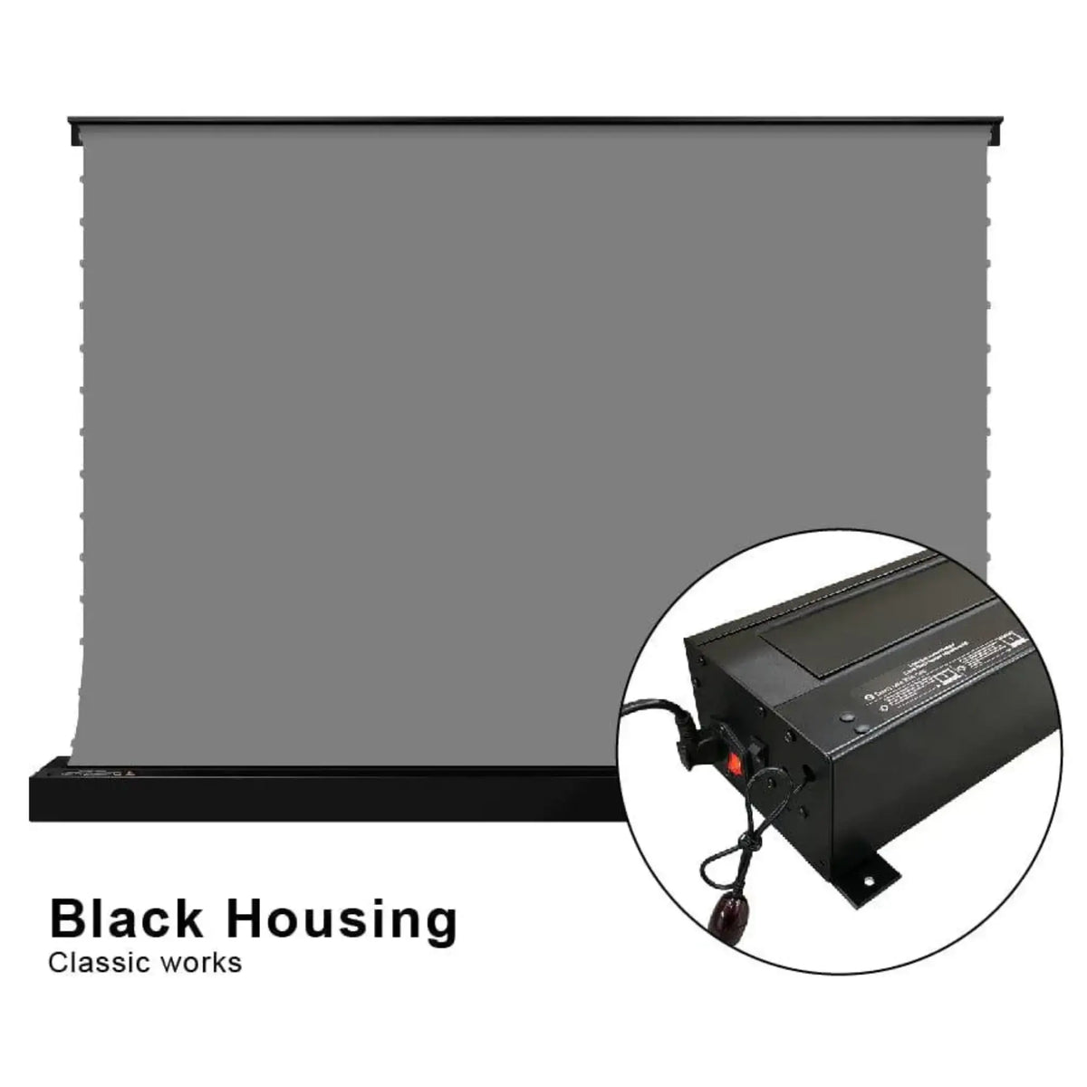 VIVIDSTORM S ALR Motorized Tension Floor Rising Obsidian Long Throw ALR Projector Screen