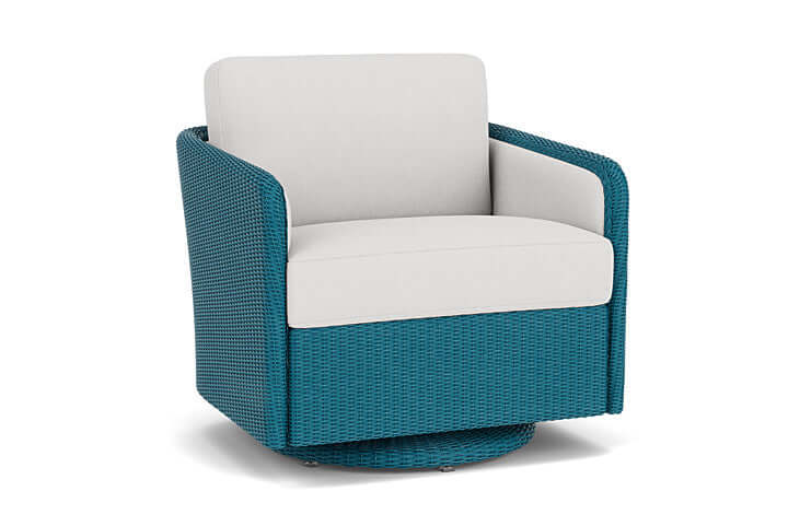 Lloyd Flanders Visions Swivel Glider Lounge Chair Peacock