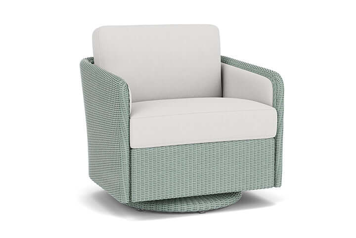 Lloyd Flanders Visions Swivel Glider Lounge Chair Sea Glass