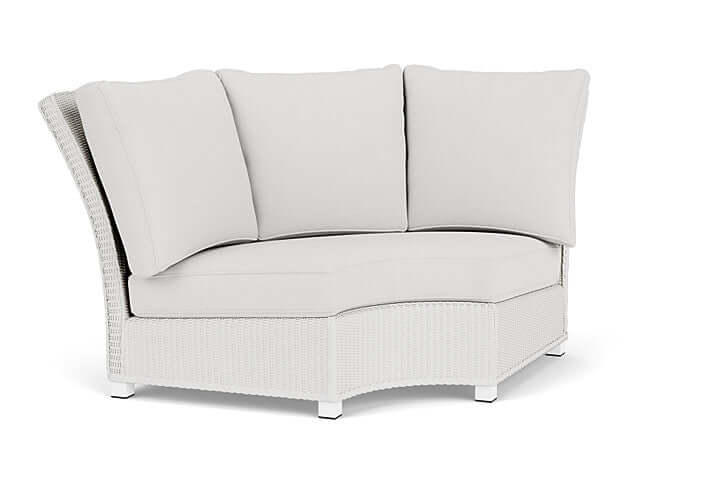 Lloyd Flanders Hamptons Wedge Corner Sectional Matte White