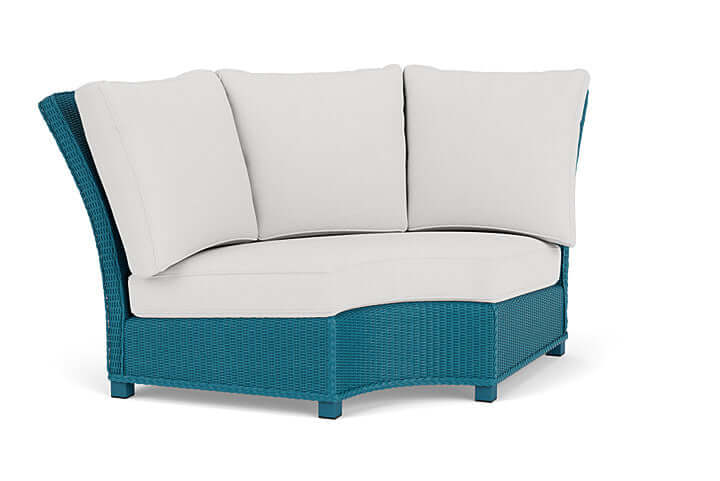 Lloyd Flanders Hamptons Wedge Corner Sectional Peacock