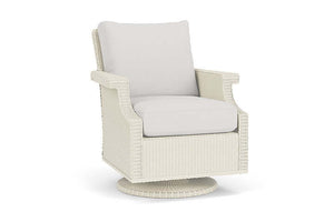 Lloyd Flanders Hamptons Swivel Rocker Lounge Chair Ivory