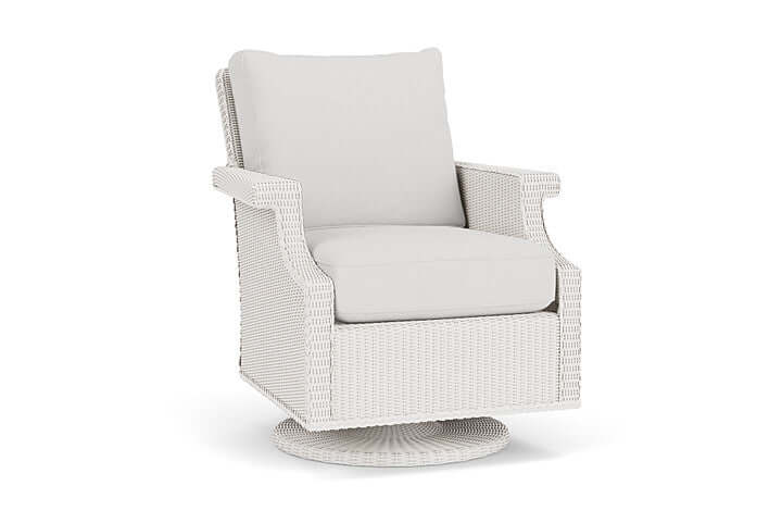 Lloyd Flanders Hamptons Swivel Rocker Lounge Chair White