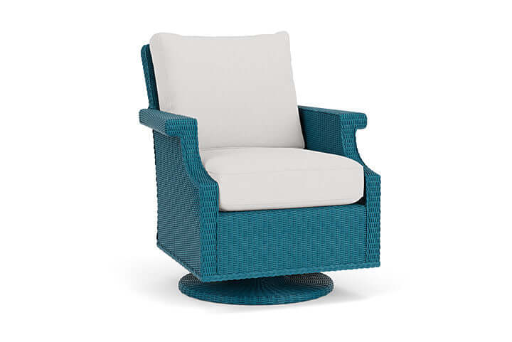 Lloyd Flanders Hamptons Swivel Rocker Lounge Chair Peacock