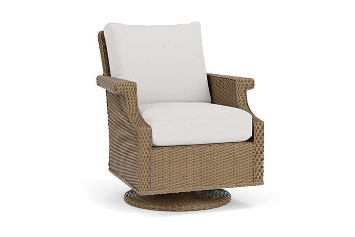Lloyd Flanders Hamptons Swivel Rocker Lounge Chair Fawn