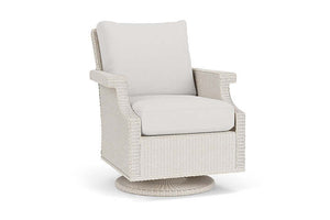 Lloyd Flanders Hamptons Swivel Rocker Lounge Chair Antique White