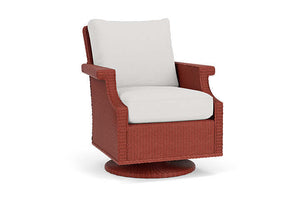 Lloyd Flanders Hamptons Swivel Rocker Lounge Chair Terracotta